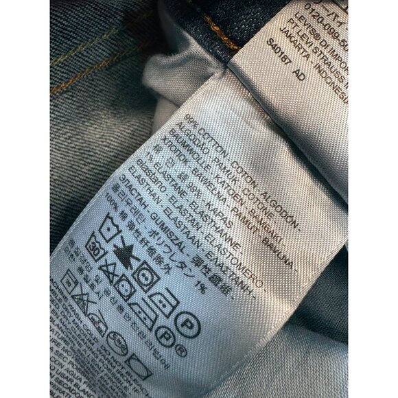 Levis 505 Straight Jeans Womens  Size 12 Blue Denim Medium Wash Classic Fit Y2K - Picture 5 of 13